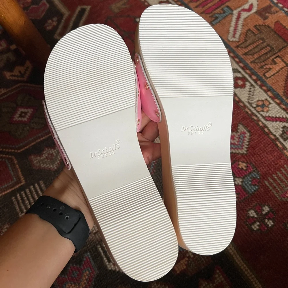 Dr. Scholl's NWOT Original Collection Platform Slide Sandals in Pink Size 8 - Picture 7 of 8